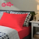سرویس ملحفه ساده قرمز - کتان