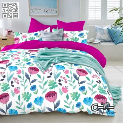 روتختی دخترانه گل دار سرخابی