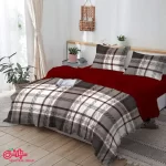 روتختی چهارخانه زرشکی کرم