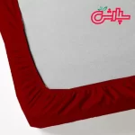 سرویس ملحفه ساده زرشکی کتان