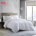 روتختی ساده سفید طوسی روشن - تمام کتان