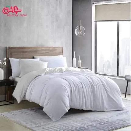 روتختی ساده سفید طوسی روشن - تمام کتان