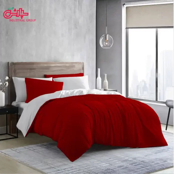 روتختی ساده زرشکی طوسی کتان