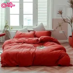 روتختی ساده آجری طوسی - تمام کتان