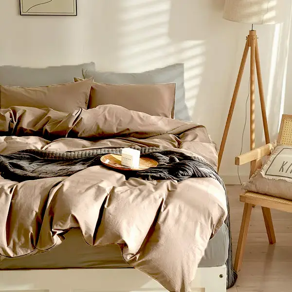 روتختی کرم نسکافه ای طوسی ساده کتان