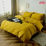 روتختی کاوری ساده و شیک بند دار خردلی